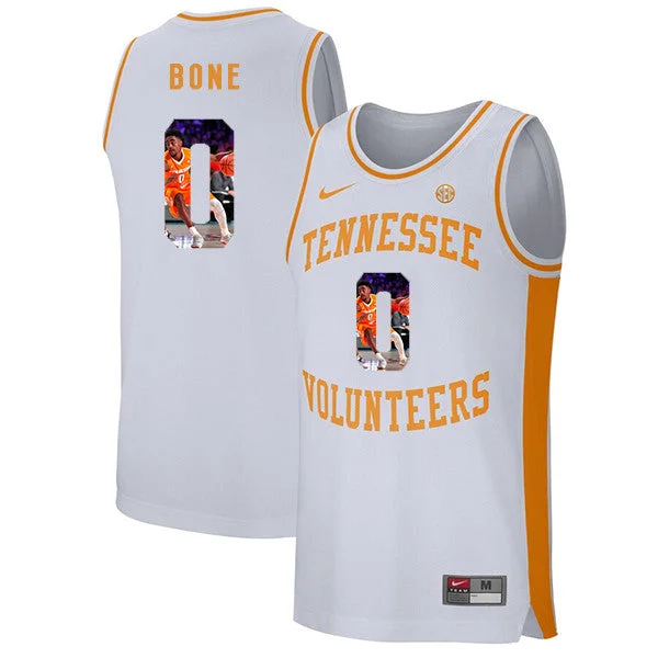 Tennessee Volunteers 0 Jordan Bone White Fashion College Basketball Basketball Jersey