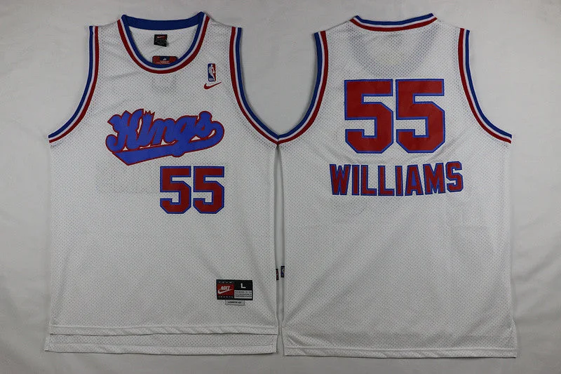 Kings 55 Jason Williams Purple White Throwback Basketball Jersey