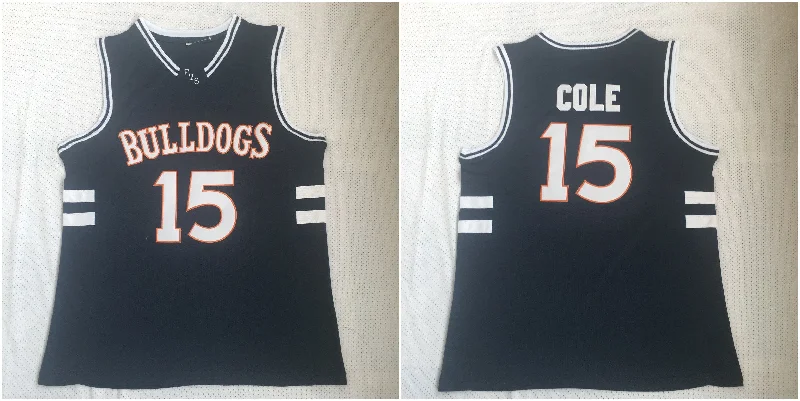 Bulldogs 15 J. Cole Navy Stitched Movie Basketball Basketball Jersey