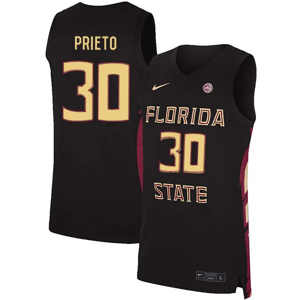 Florida State Seminoles 30 Harrison Prieto Black Basketball College Basketball Jersey