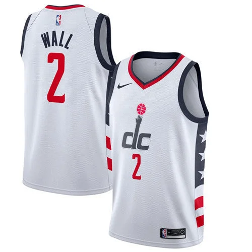 Men's Washington Wizards #2 John Wall White 2019 City Edition Stitched Basketball Jersey