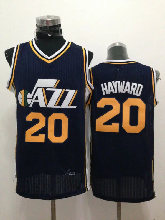 Jazz 20 Hayward Navy Blue New Revolution 30 Basketball Jerseys