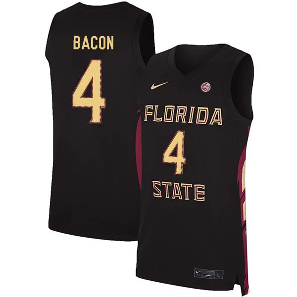 Florida State Seminoles 4 Dwayne Bacon Black Basketball College Basketball Jersey