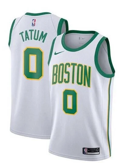 Men's Boston Celtics #0 Jayson Tatum White Swingman Stitched Basketball Jersey